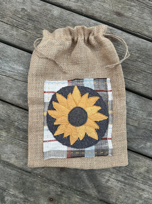 Burlap Sack Sunflower Patch