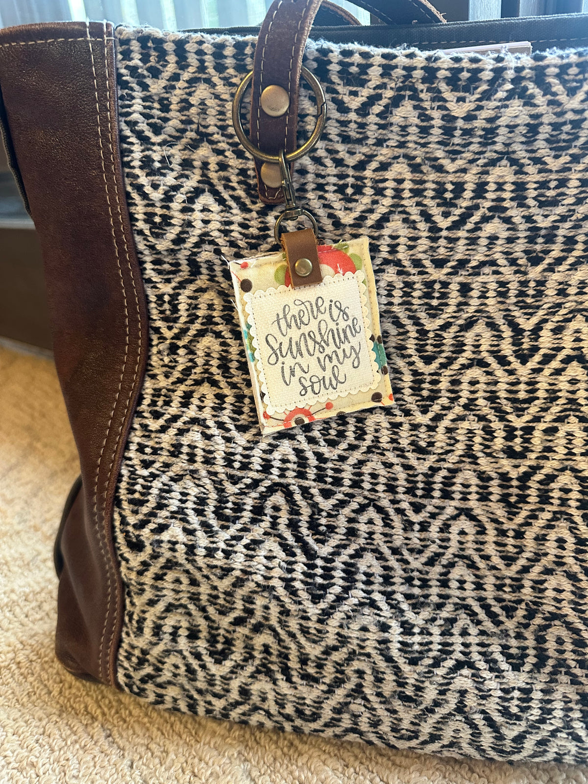 There Is Sunshine in My Soul | Vintage Quilt Bag Tag