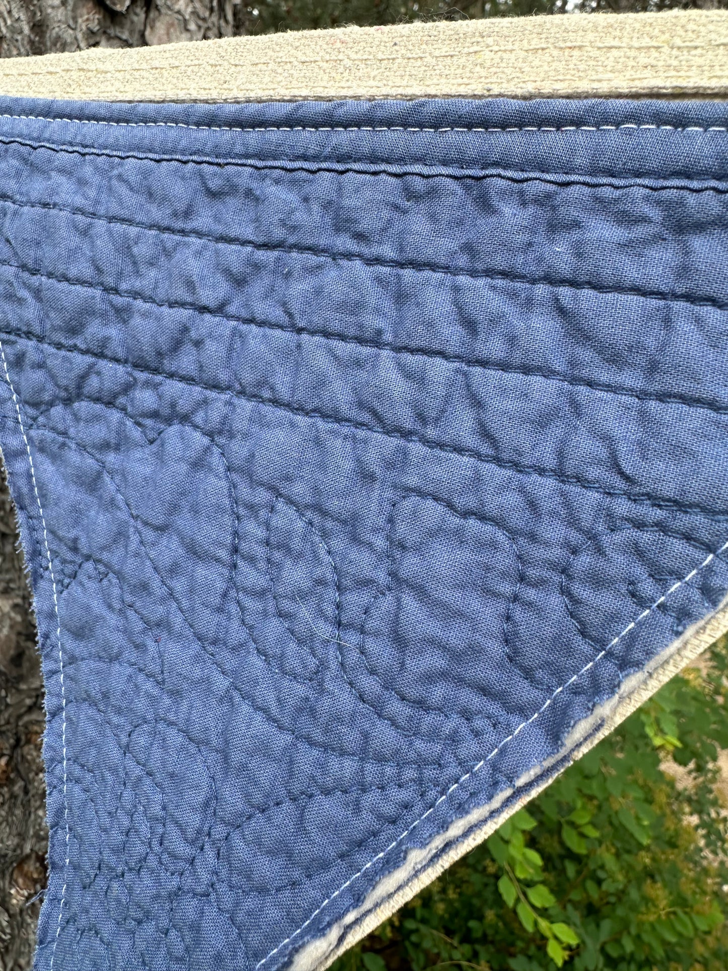 BANNER Patriotic  Blue + Red Quilted Pendants