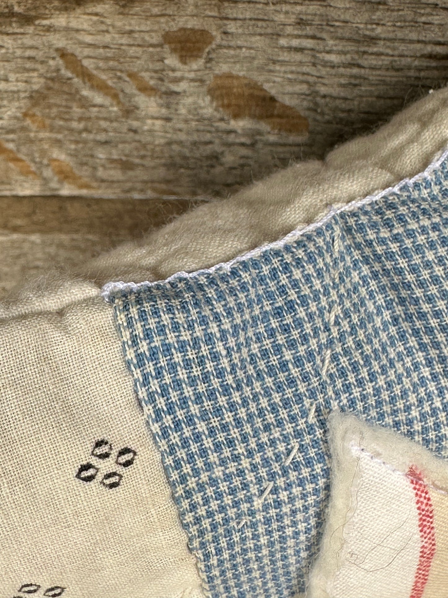 VERY OLD Cutter Quilt Shelf Pillow Layered Star