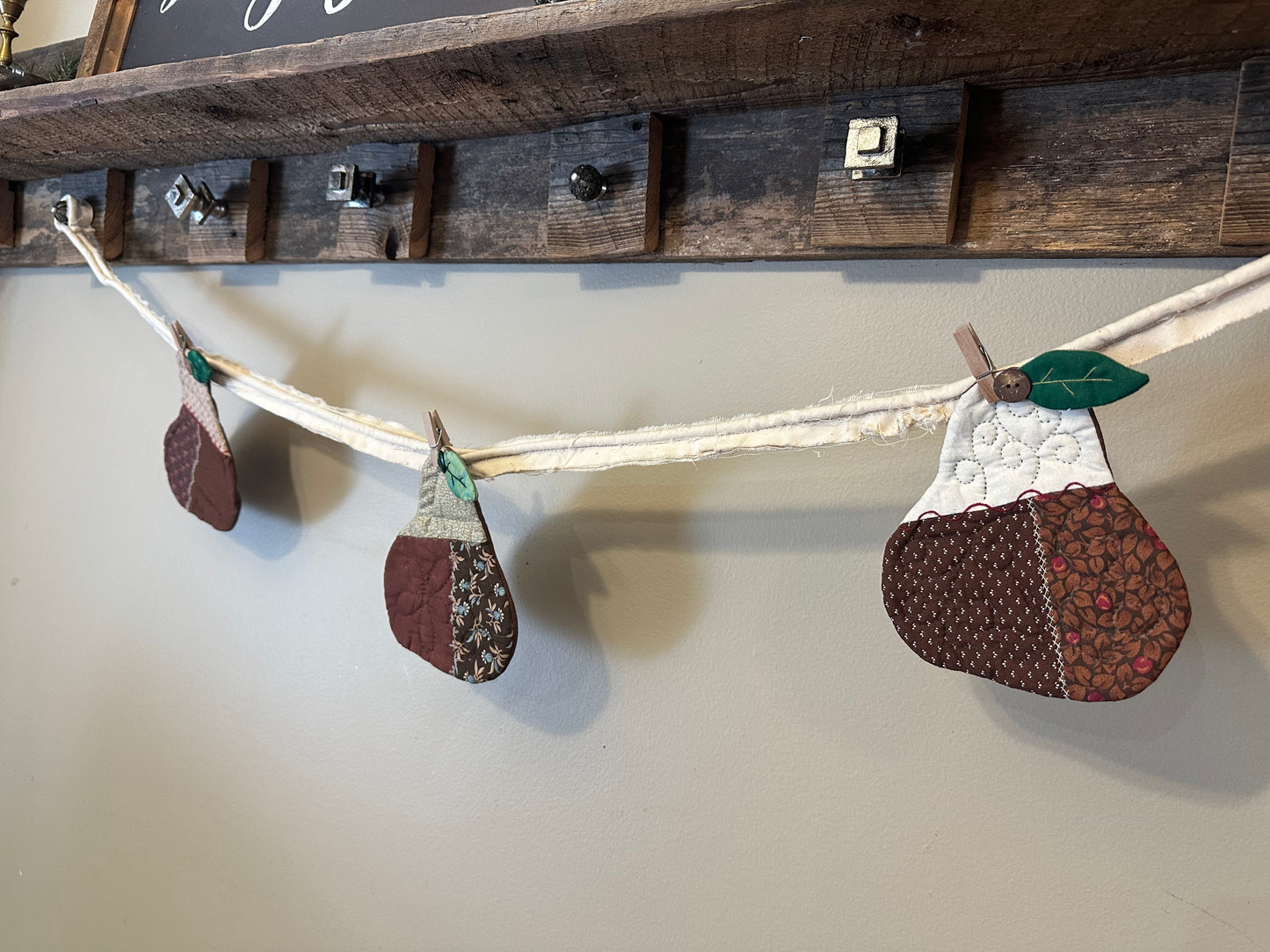 Recycled Vintage Handmade Pears BANNER