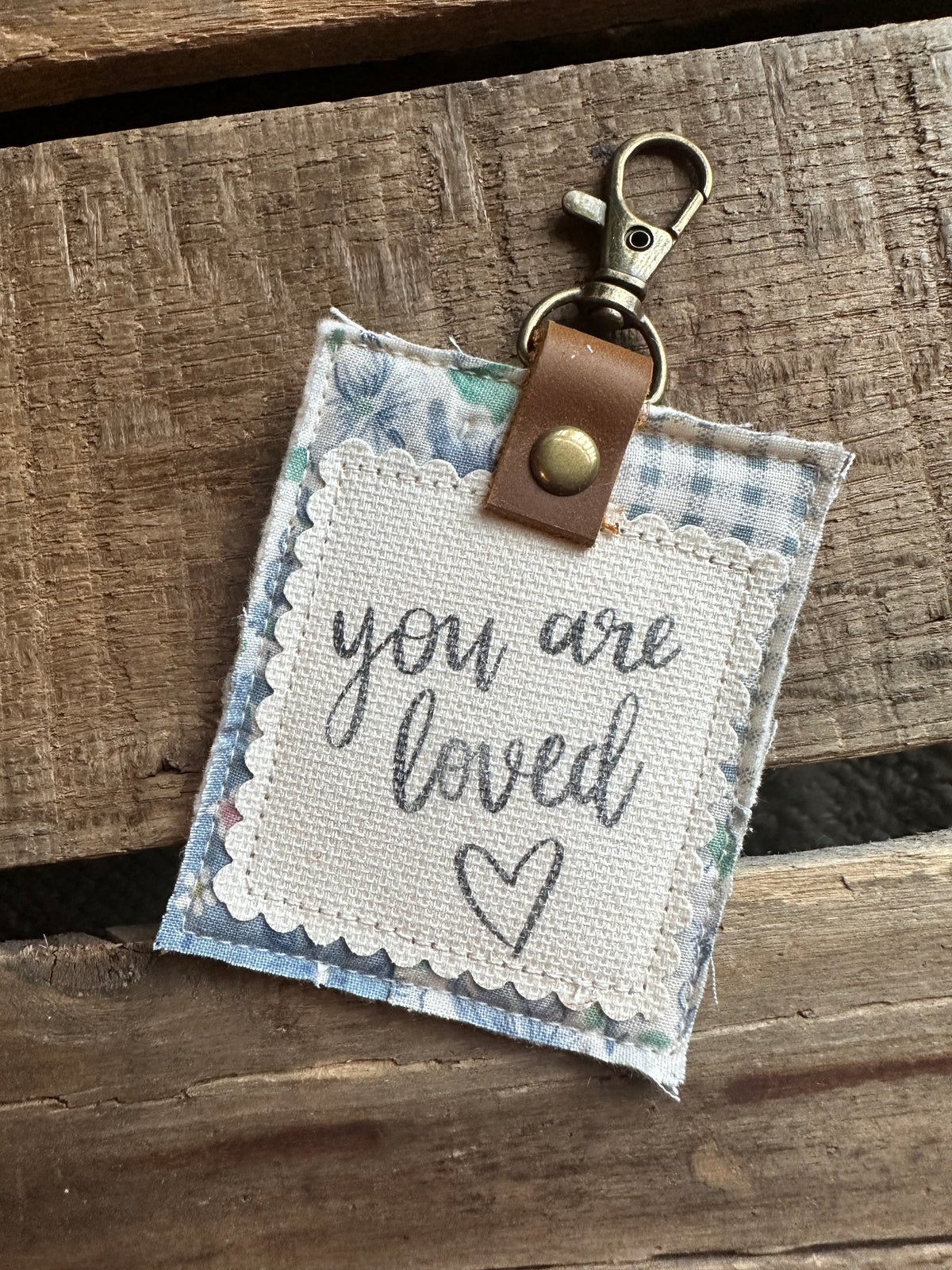 You Are Loved | Vintage Quilt Bag Tag