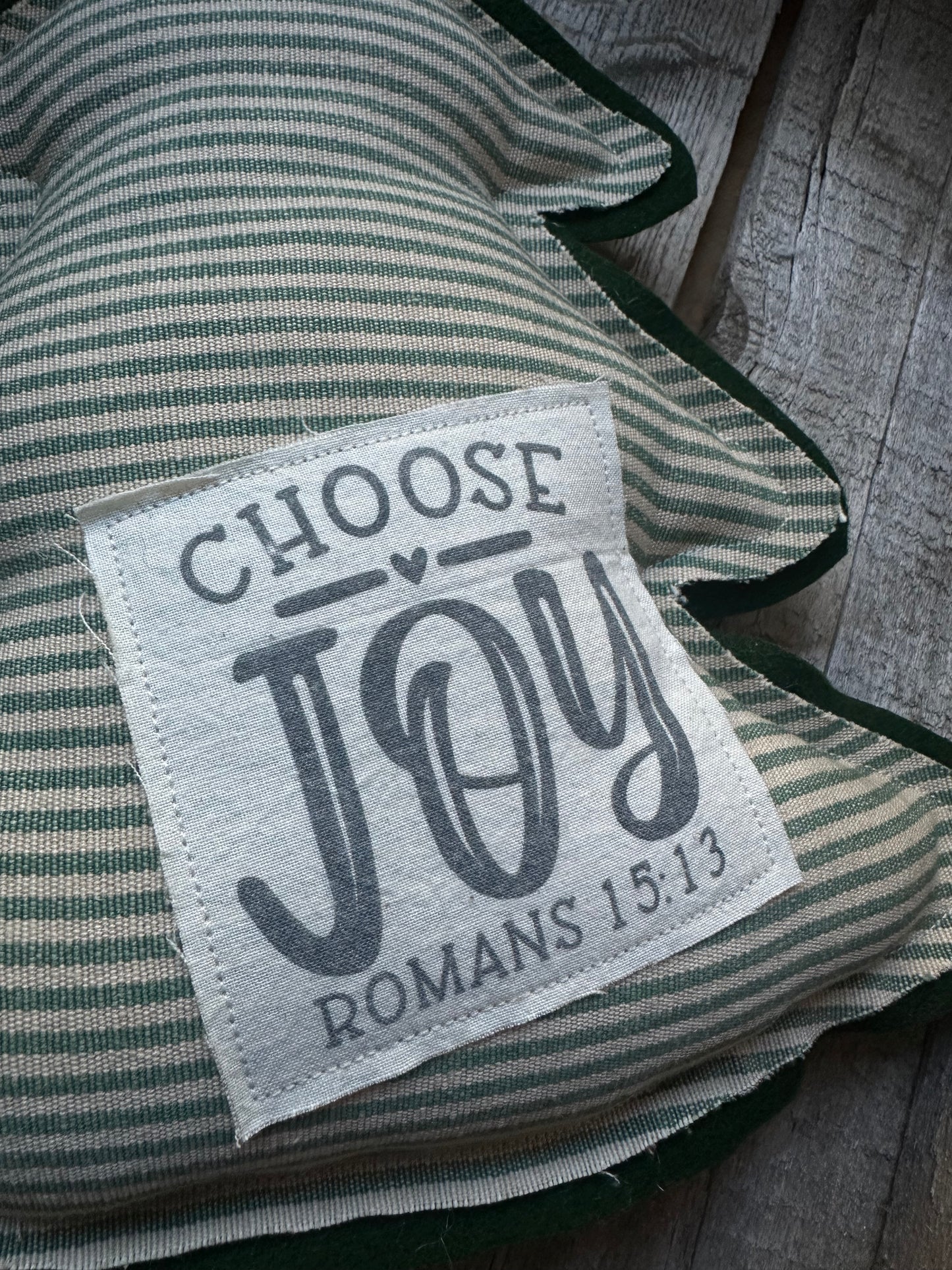 Christmas Tree Hanger Pillow: Choose Joy