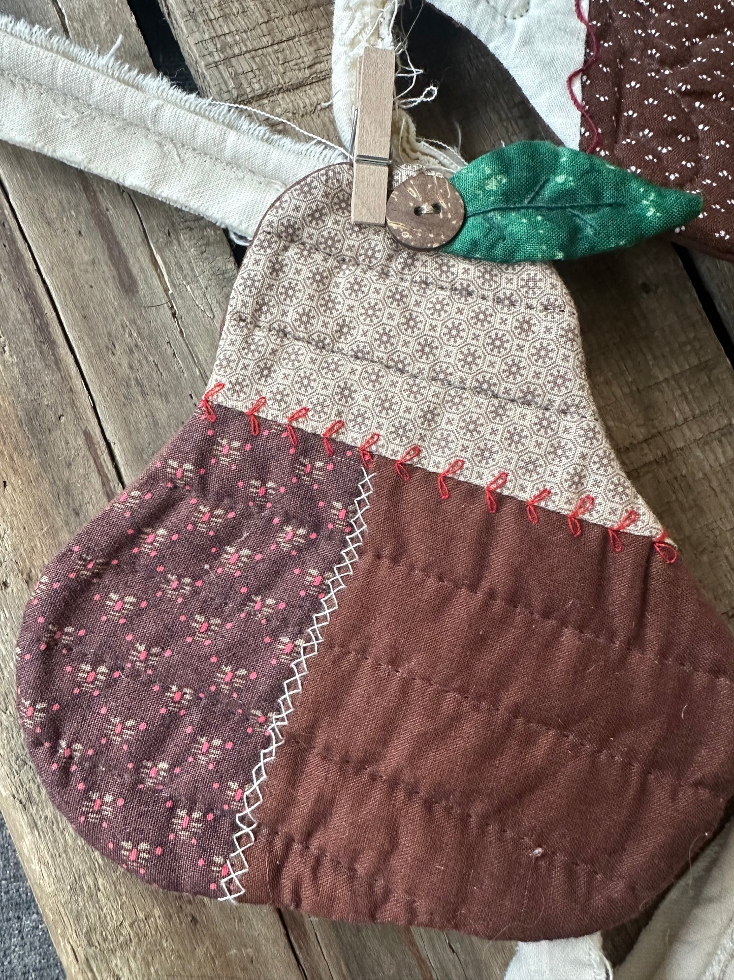 Recycled Vintage Handmade Pears BANNER