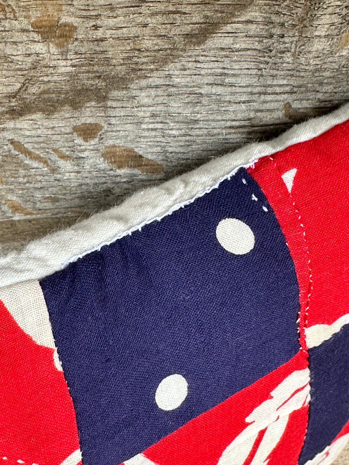 VERY OLD Cutter Quilt Shelf Pillow