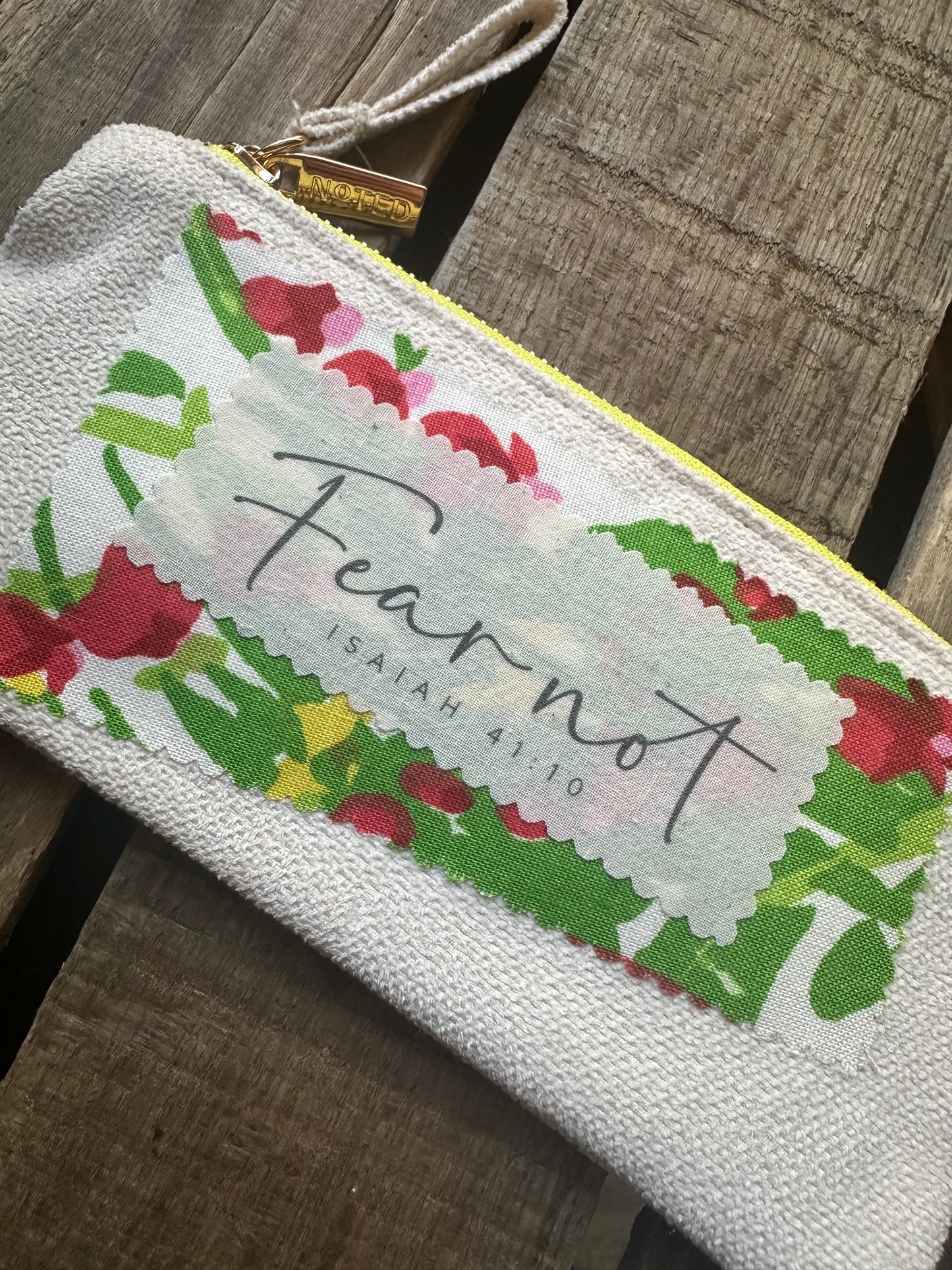 Fabric Repurposed Pouch: Fear Not Patch