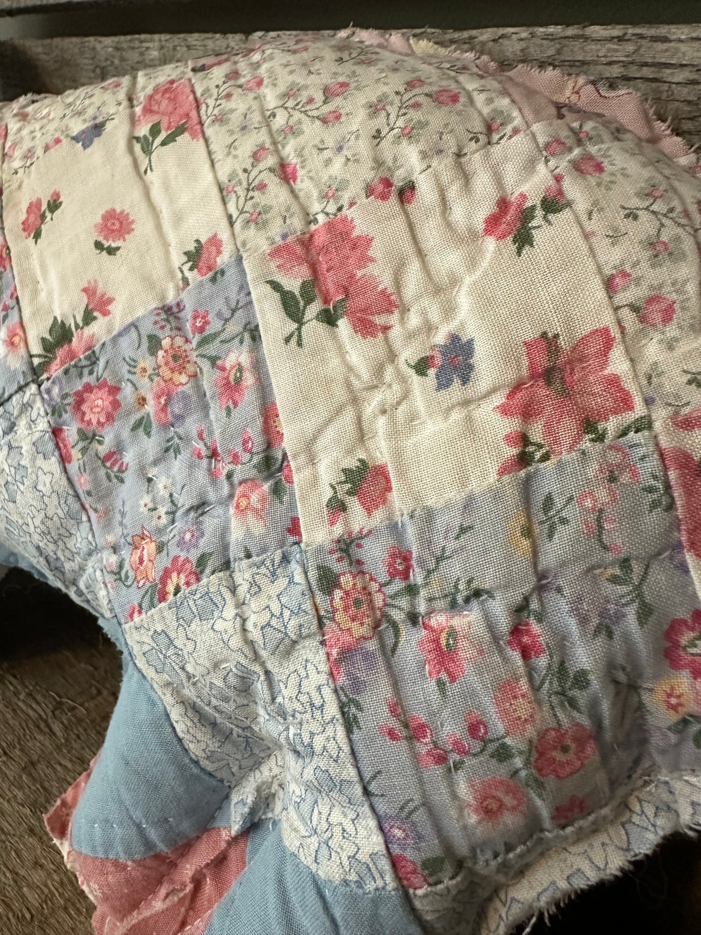 Antique Cutter Quilt Scrappy Pig