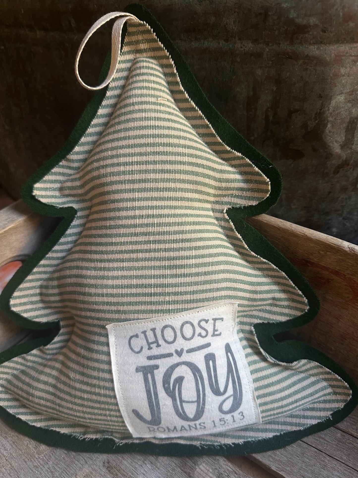 Christmas Tree Hanger Pillow: Choose Joy