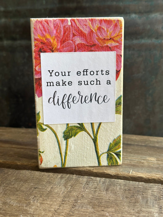 WOOD Encouragement Shelf Sitter