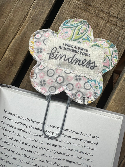 Flower Clip + Patch Bookmark