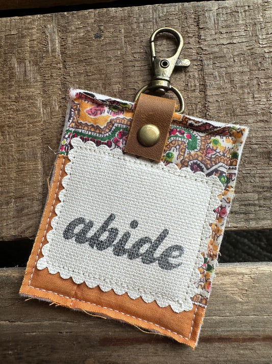 Abide | Vintage Quilt Bag Tag