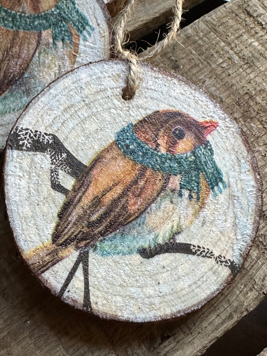 Ornament: Bird Blue Scarf