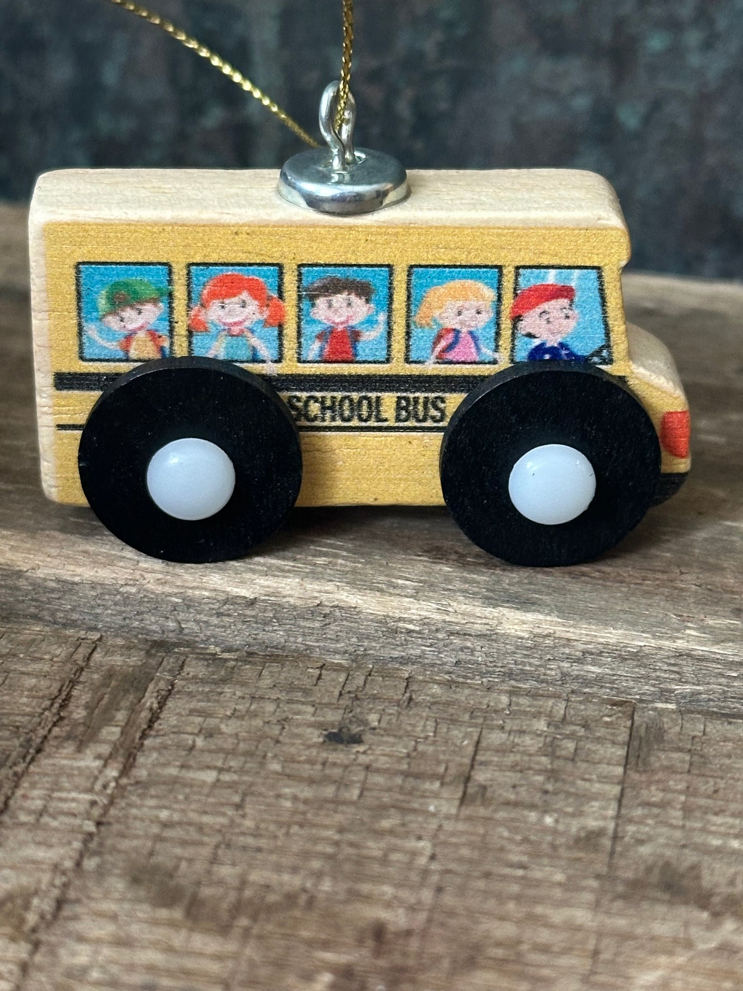 Wood Toy: School Bus Ornament