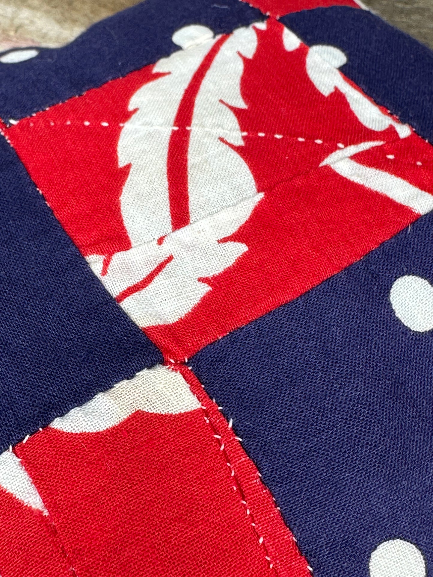 VERY OLD Cutter Quilt Shelf Pillow