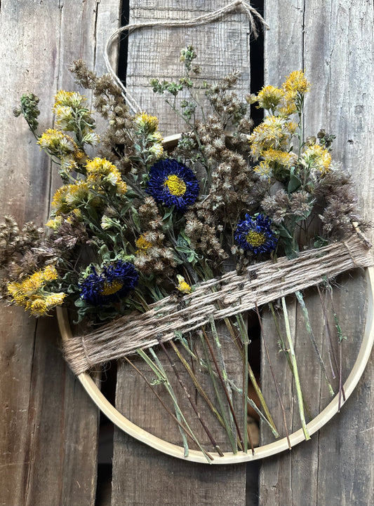 Boho Dried Flower Wreath