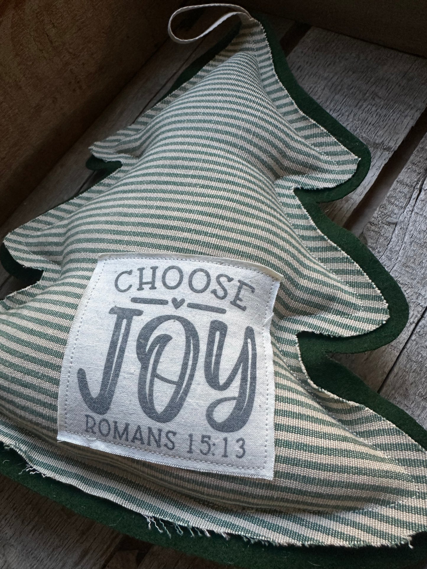 Christmas Tree Hanger Pillow: Choose Joy