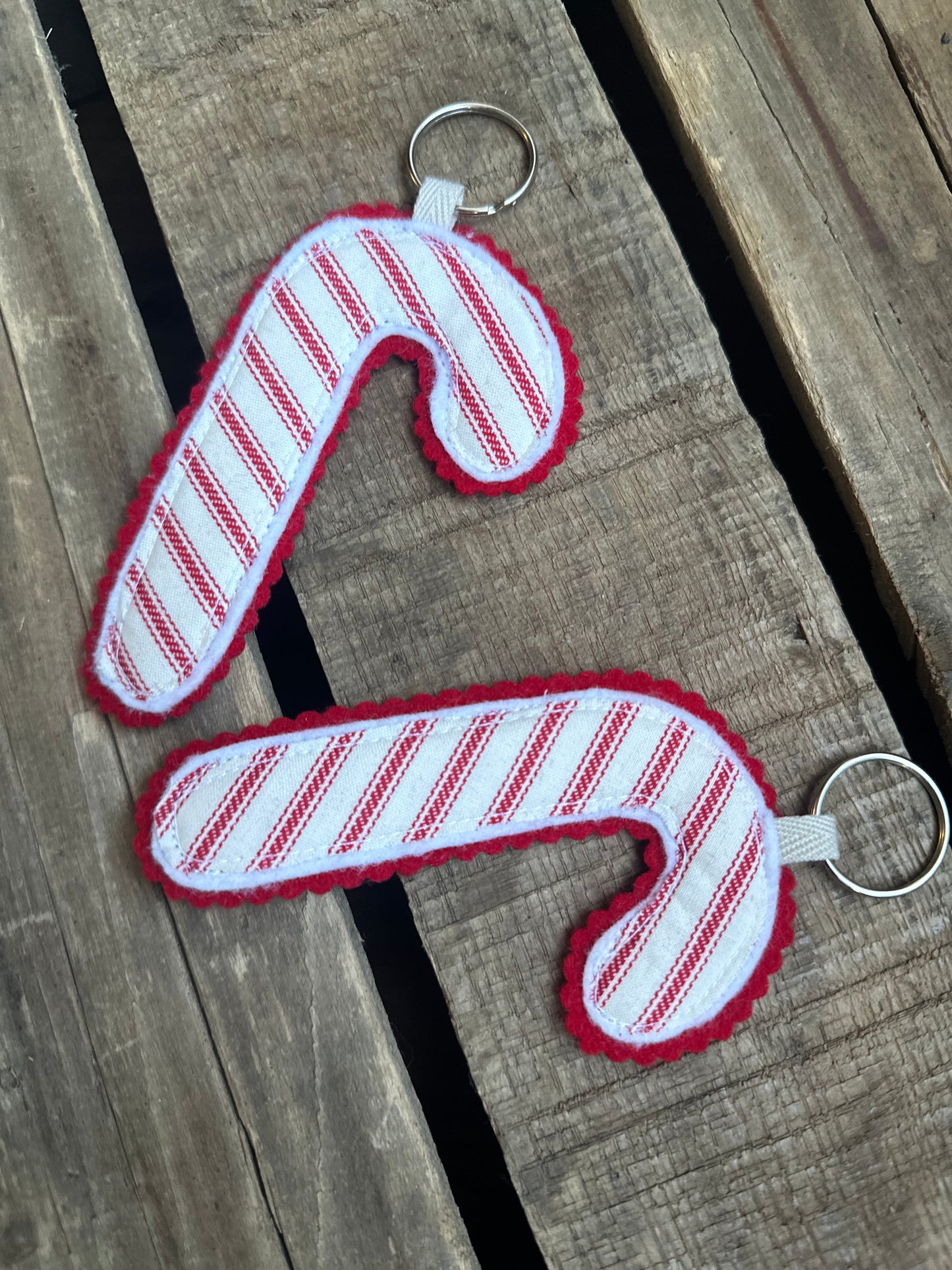 Candy Cane Key Ring