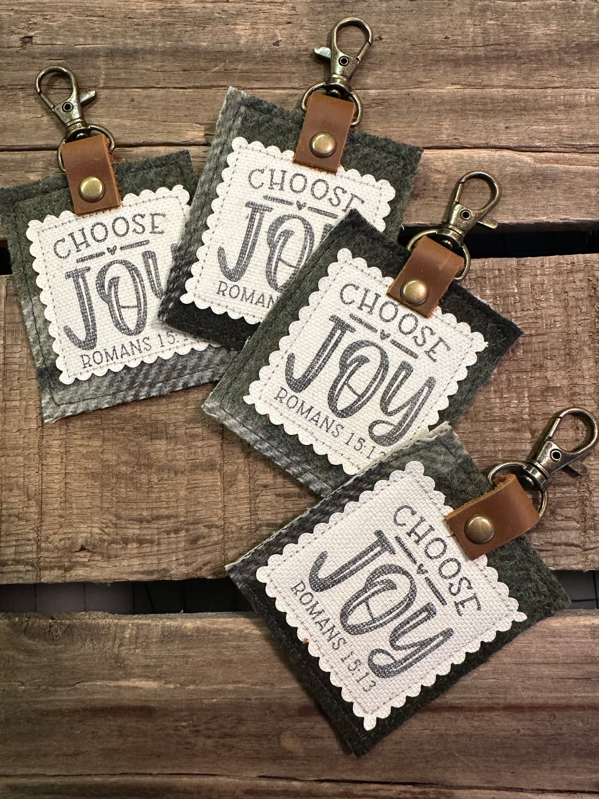 Choose Joy Vintage Wool Bag Tag | Single Tag