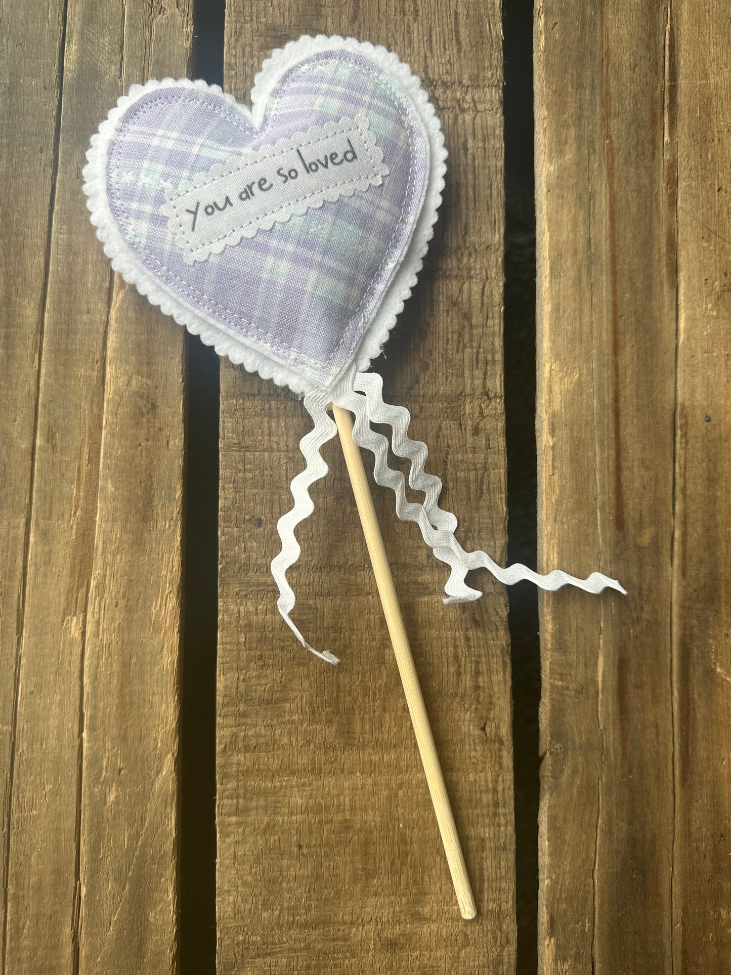 Fun YOU ARE SO LOVED Stuffed Heart pick
